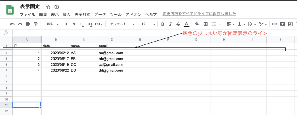 スプレッドシートの基本 表示の固定と解除方法 経営管理deプログラミング